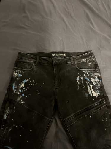 Crysp Denim Crysp denim black splatter jeans size 