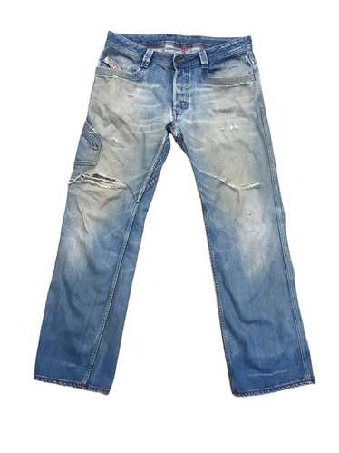 Diesel Men Jeans Zip-Up Back Pockets Rider Black Gray Button Fly Sz 30x29.5