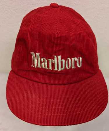 Marlboro コーデュロイキャップ 赤　80s USA製 Marlboro コーデュロイキャップ 赤