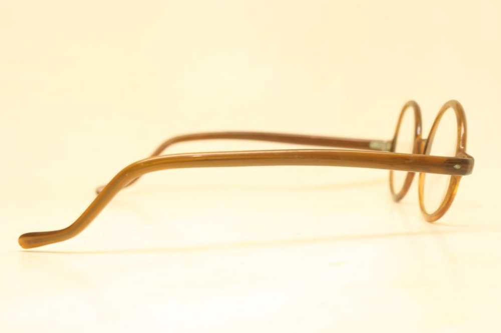 Antique Round Faux Tortoiseshell Eyeglasses Vinta… - image 2