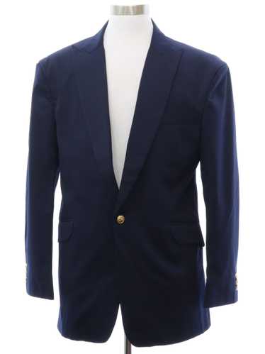 1990's Mens Mod Wool Gabardine Blazer Sport Coat J