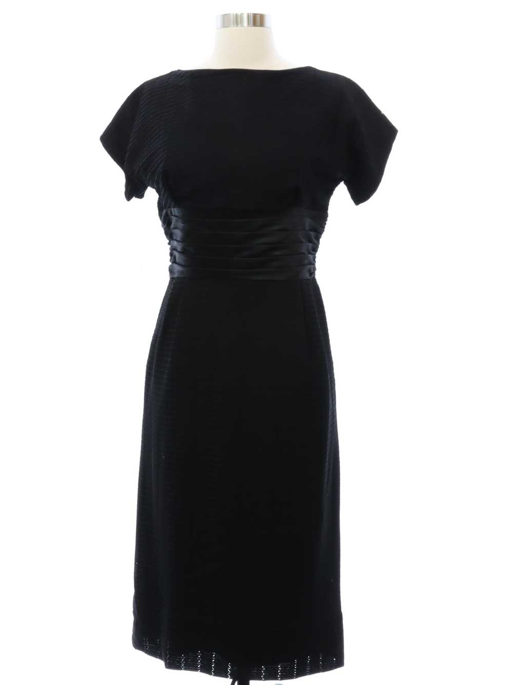1950's Little Black Wiggle Dress - image 1