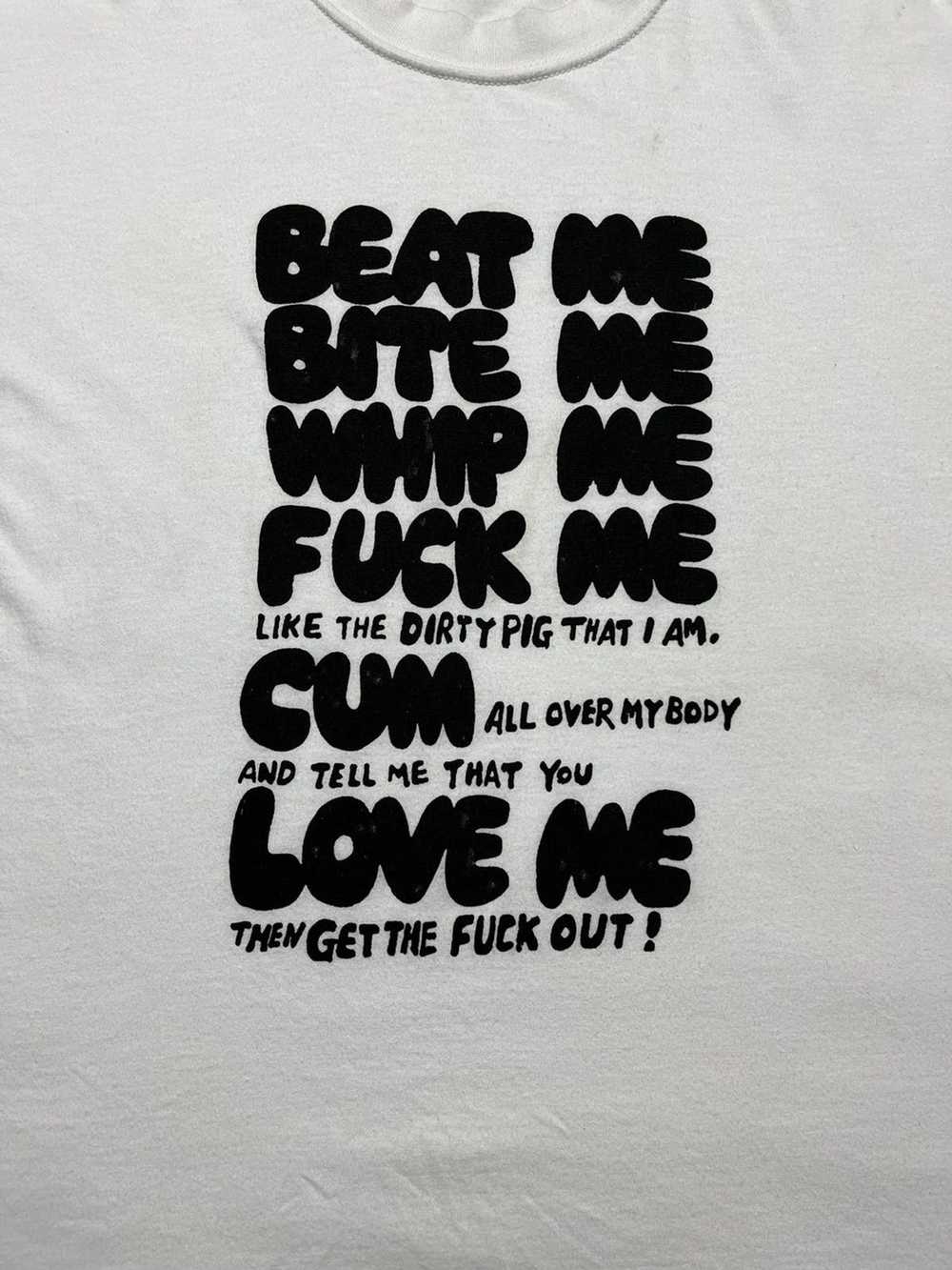 Vintage Vintage 80s Beat Me Bite Me T-Shirt - image 2