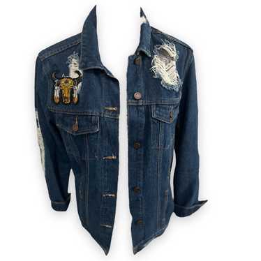 Jean Pre-owned BoomBoom Distressed Jean Jacket - … - image 1