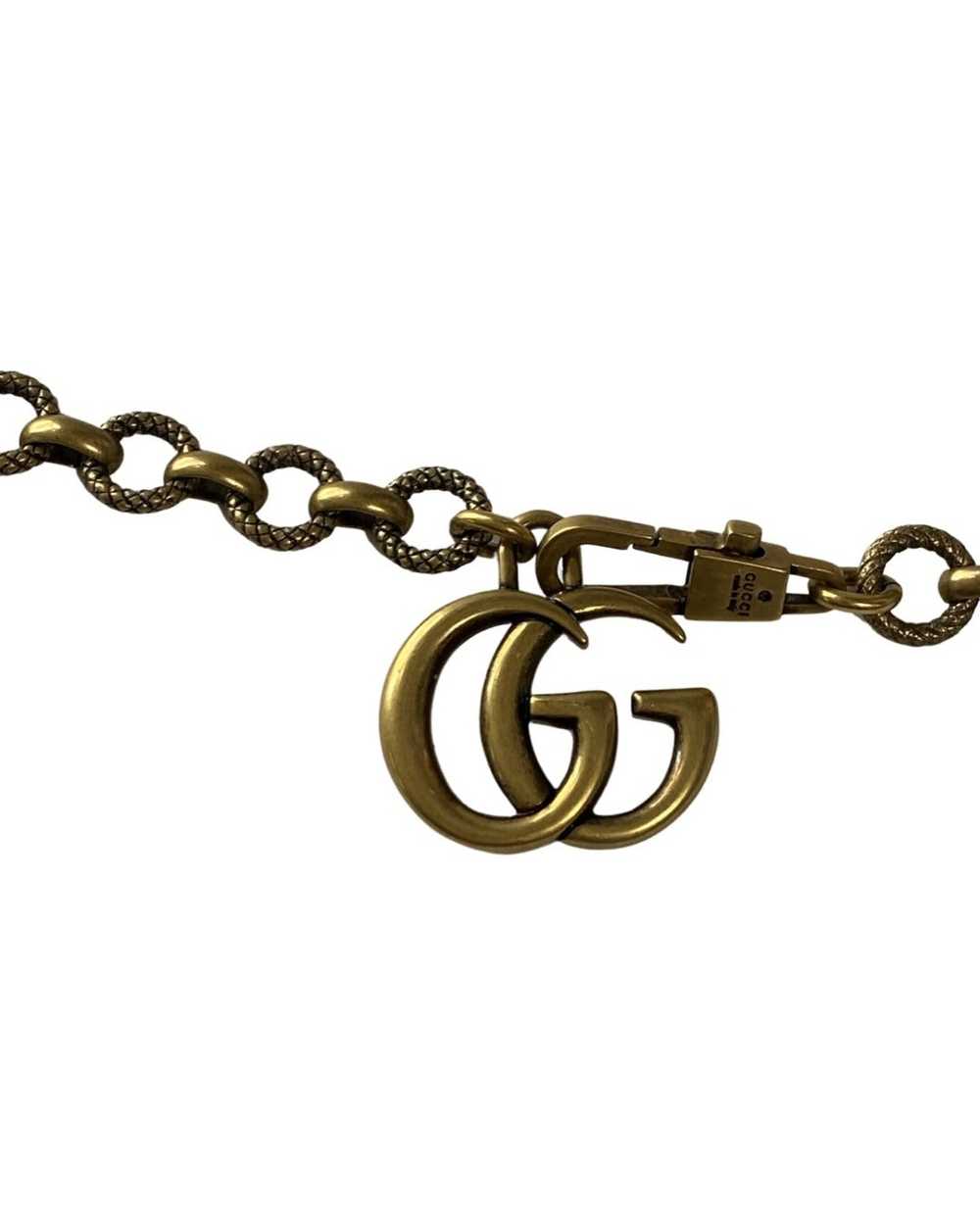 Gucci Gucci Gold Link & Pink Acrylic Chain Belt - image 3