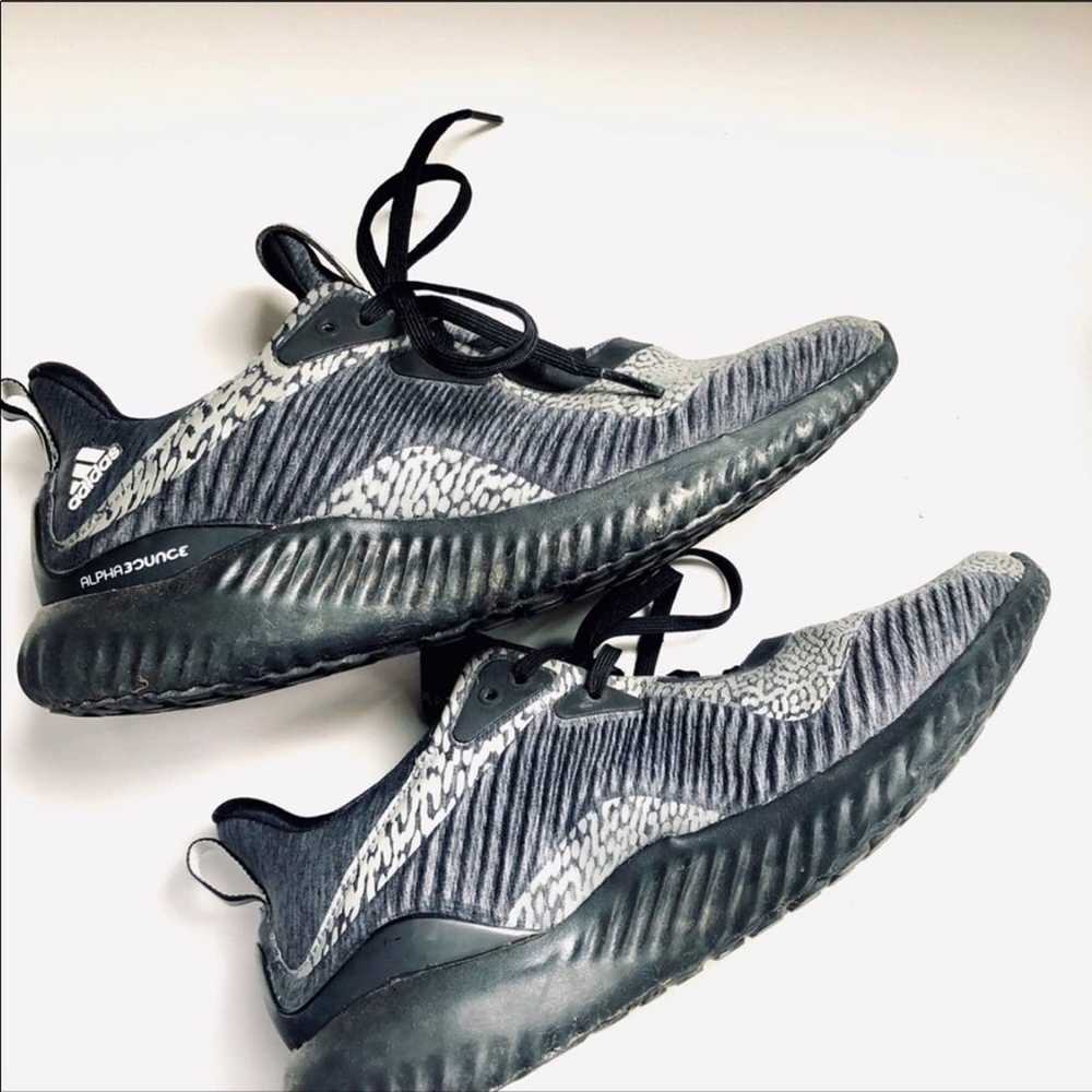 Adidas ADIDAS Alphabounce Grey Black Printed Runn… - image 5