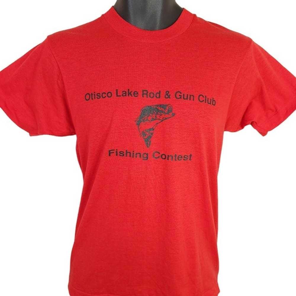 Vintage Otisco Lake Rod & Gun Club T Shirt Vintag… - image 2