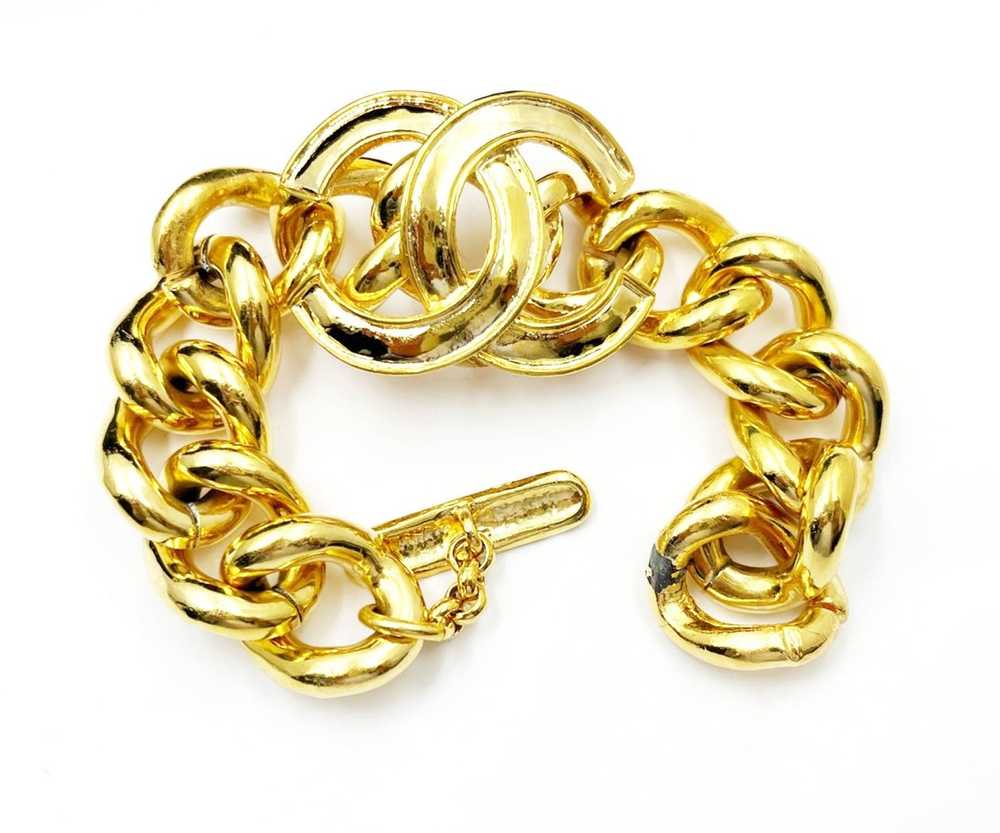 Chanel Chanel Vintage Gold Plated CC Chunky Chain… - image 1
