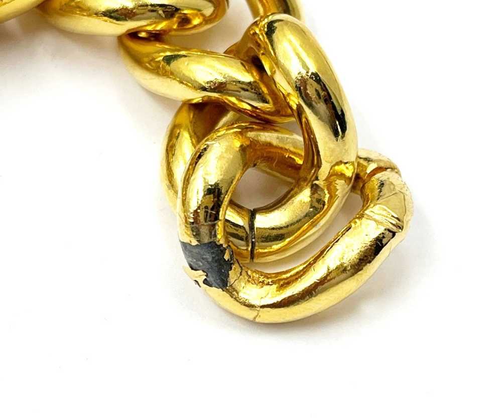 Chanel Chanel Vintage Gold Plated CC Chunky Chain… - image 4