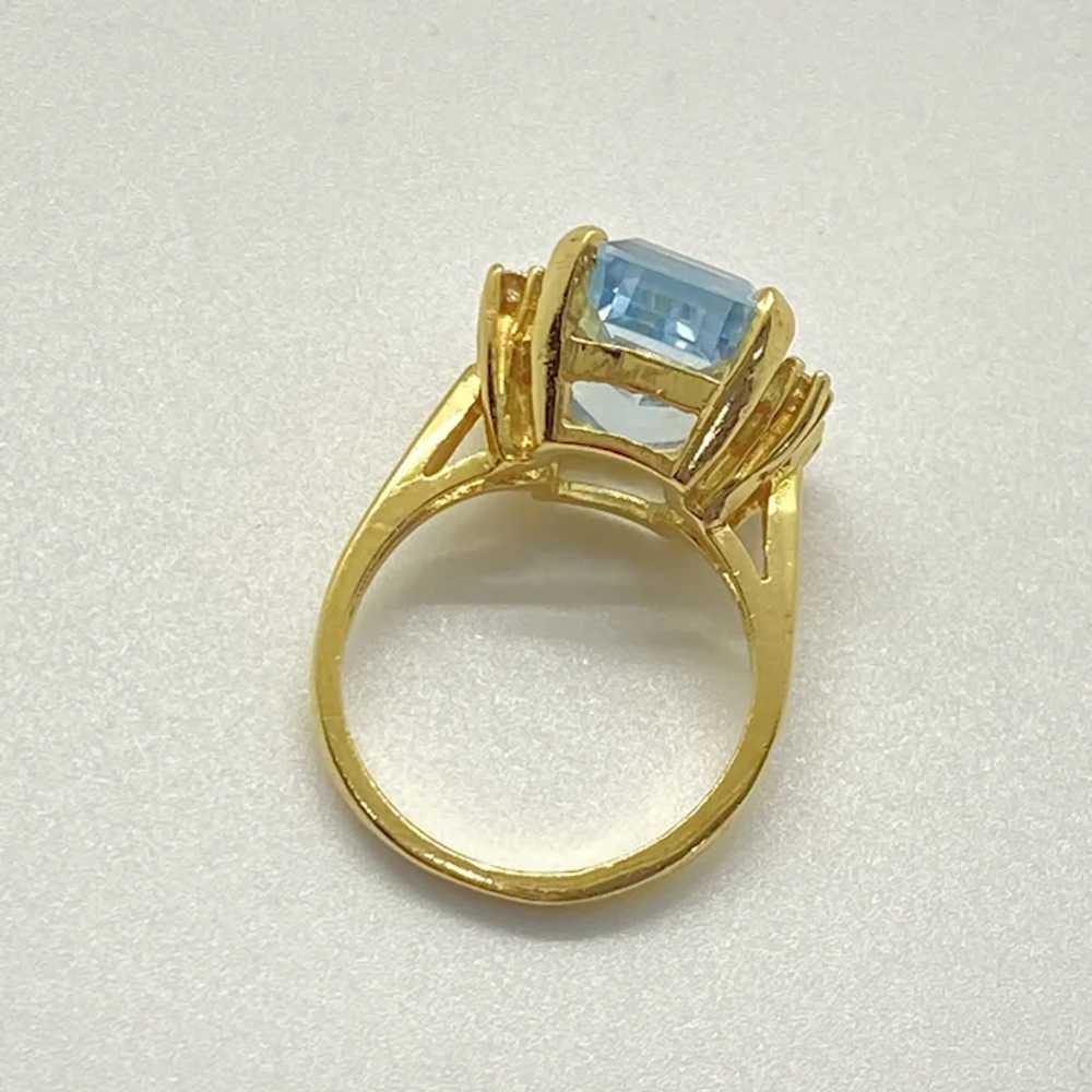Aquamarine and Diamond Ring 5.93 Carat tgw 14K Go… - image 5