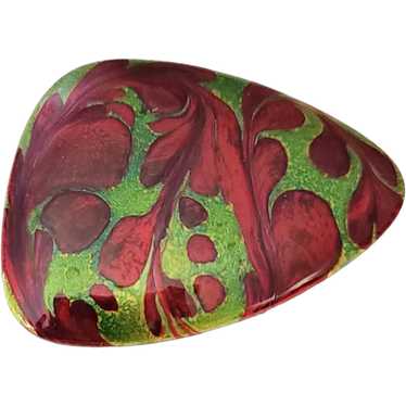 André Gagnon Red Green Copper Enamel Christmas Mo… - image 1