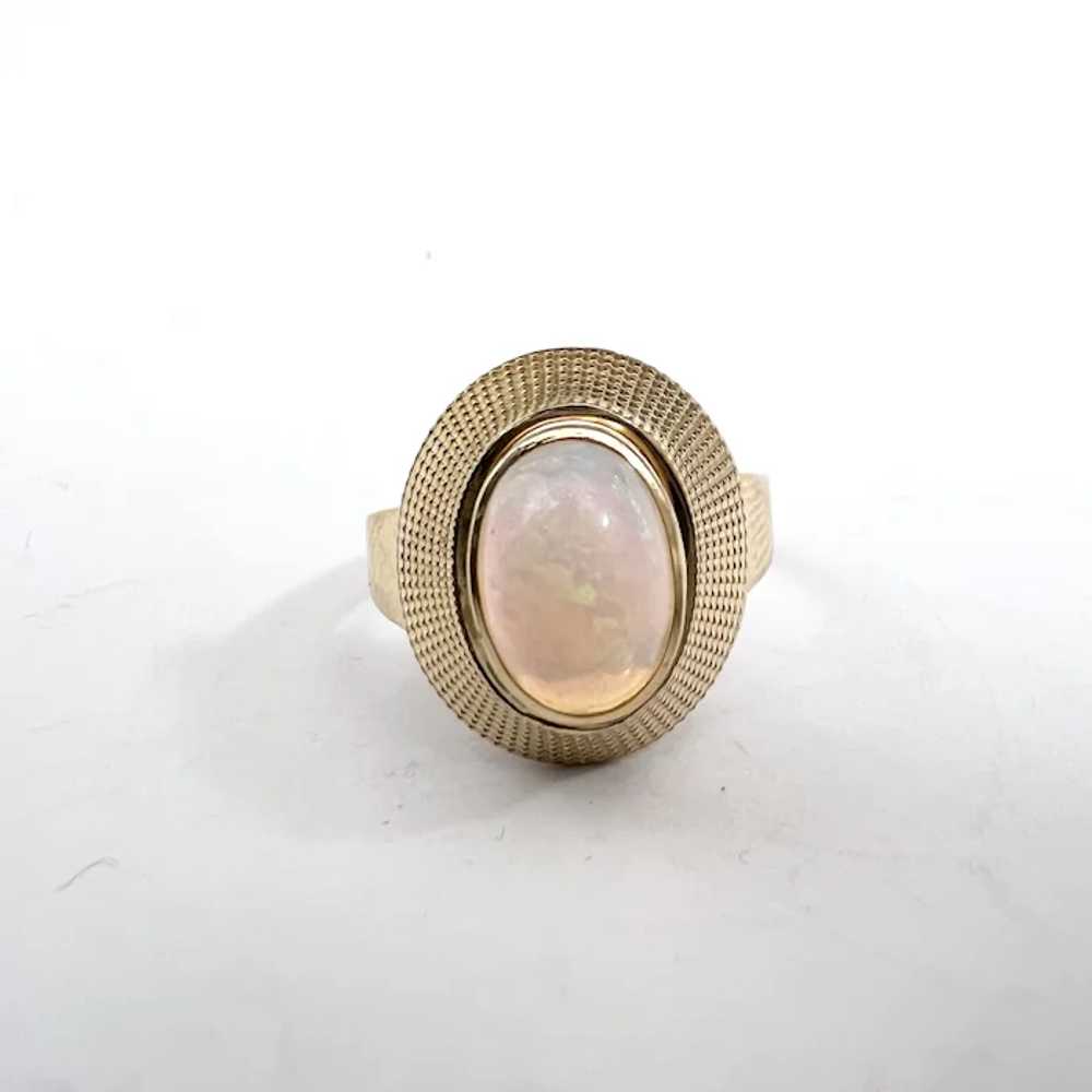 Sweden c 1970s. Vintage 18k Gold Opal Ring. - image 2