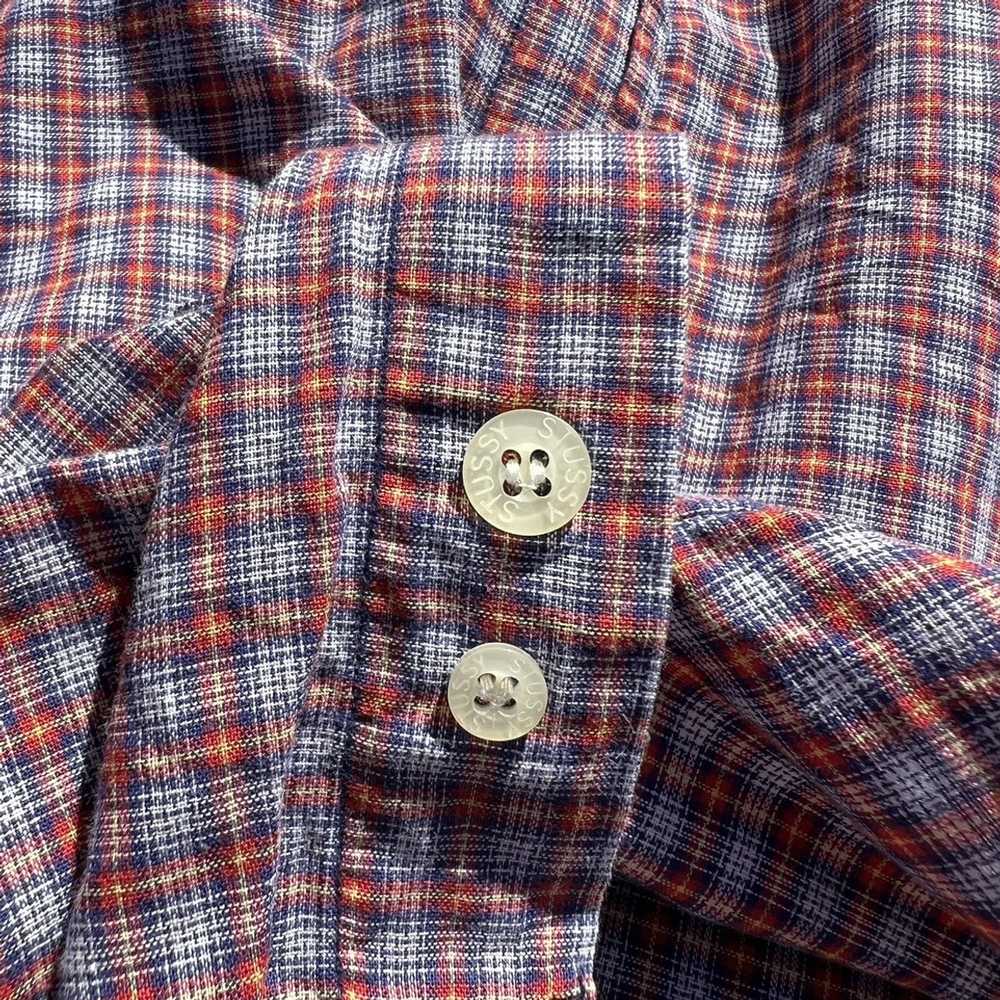 Stussy Vintage Stussy Plaid Flannel buttons ups s… - image 3