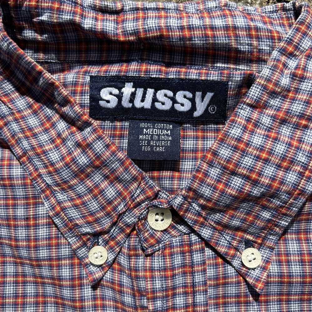Stussy Vintage Stussy Plaid Flannel buttons ups s… - image 4