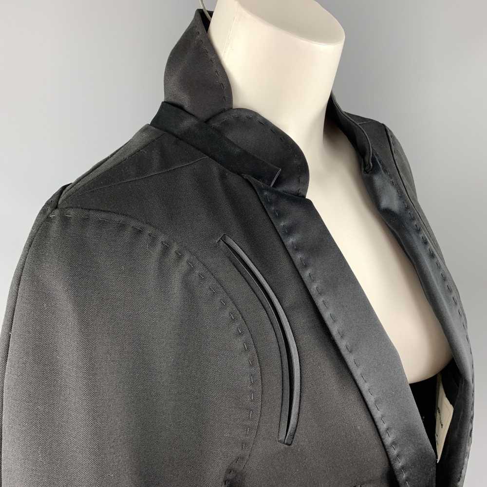 Undercover Black Wool Satin Shawl Collar Tuxedo C… - image 4