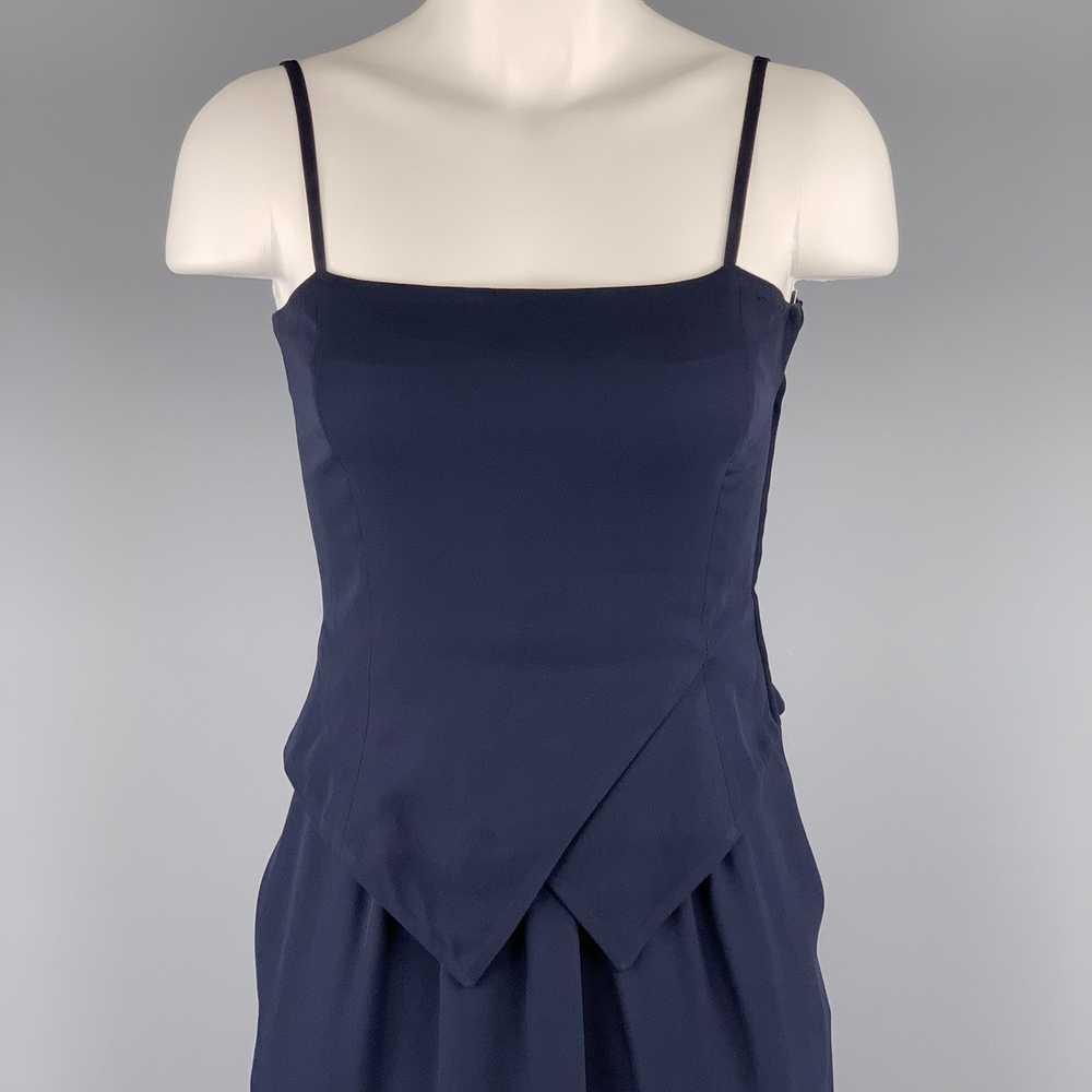 Giorgio Armani Navy Viscose Spaghetti Strap Buste… - image 2