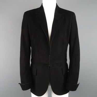 Akris Black Suede & Wool Zip Off Sport Coat Jacket - image 1