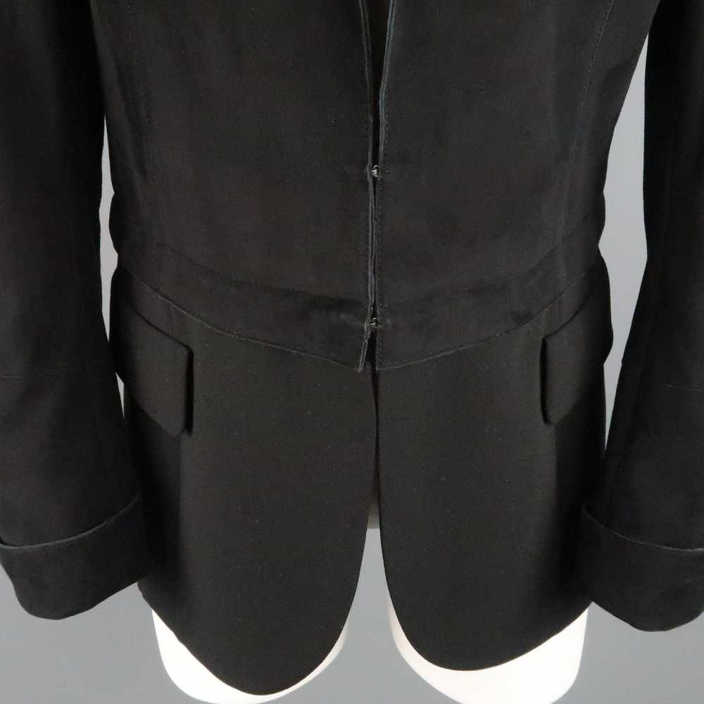 Akris Black Suede & Wool Zip Off Sport Coat Jacket - image 2