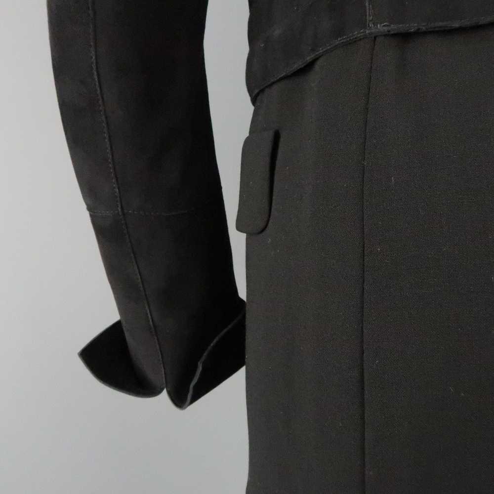 Akris Black Suede & Wool Zip Off Sport Coat Jacket - image 5