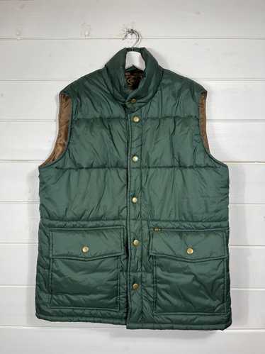 Obey deals vintage green vest puffer Men Size XL