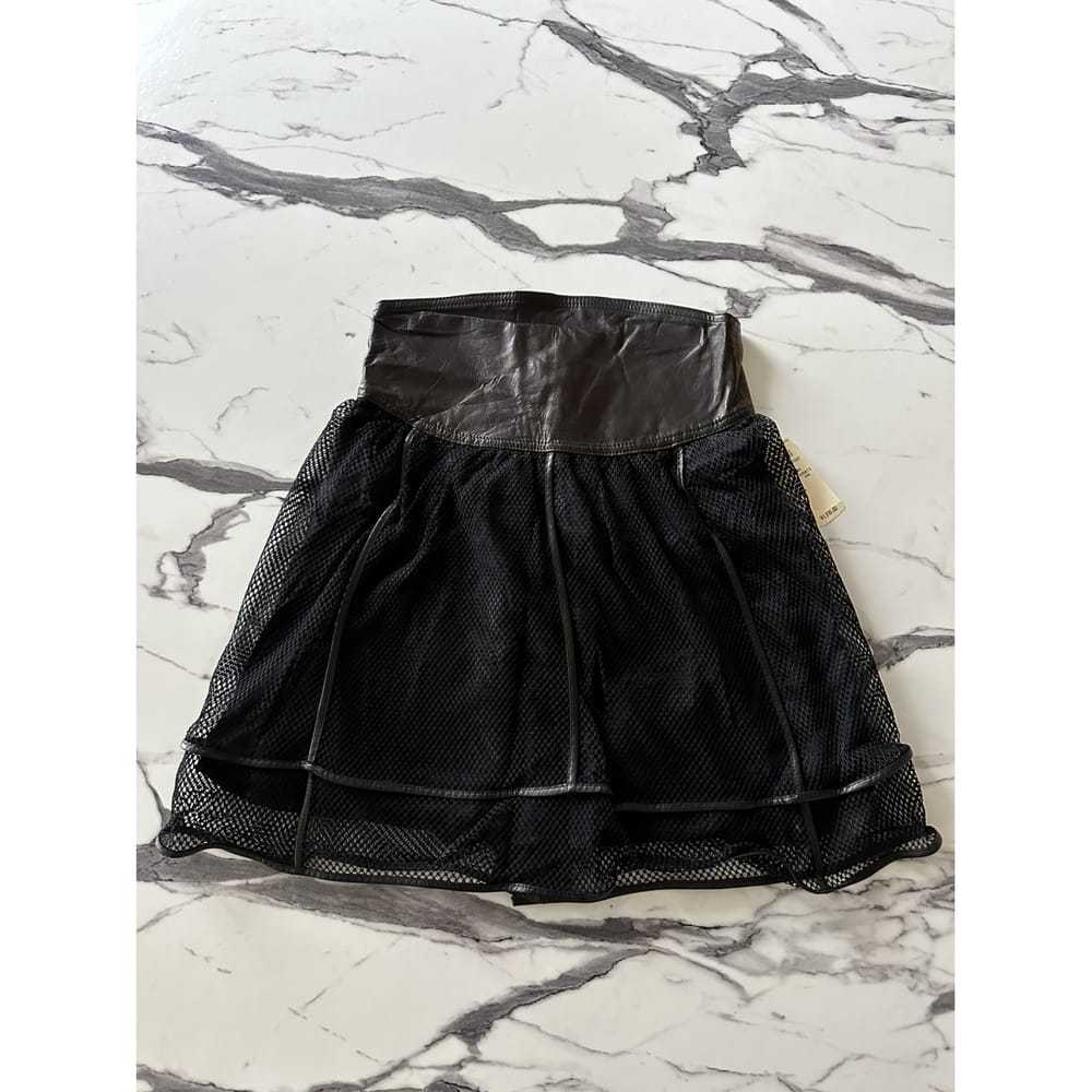 Fendi Leather mini skirt - image 10