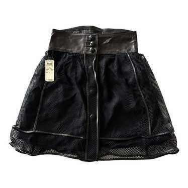 Fendi Leather mini skirt - image 1