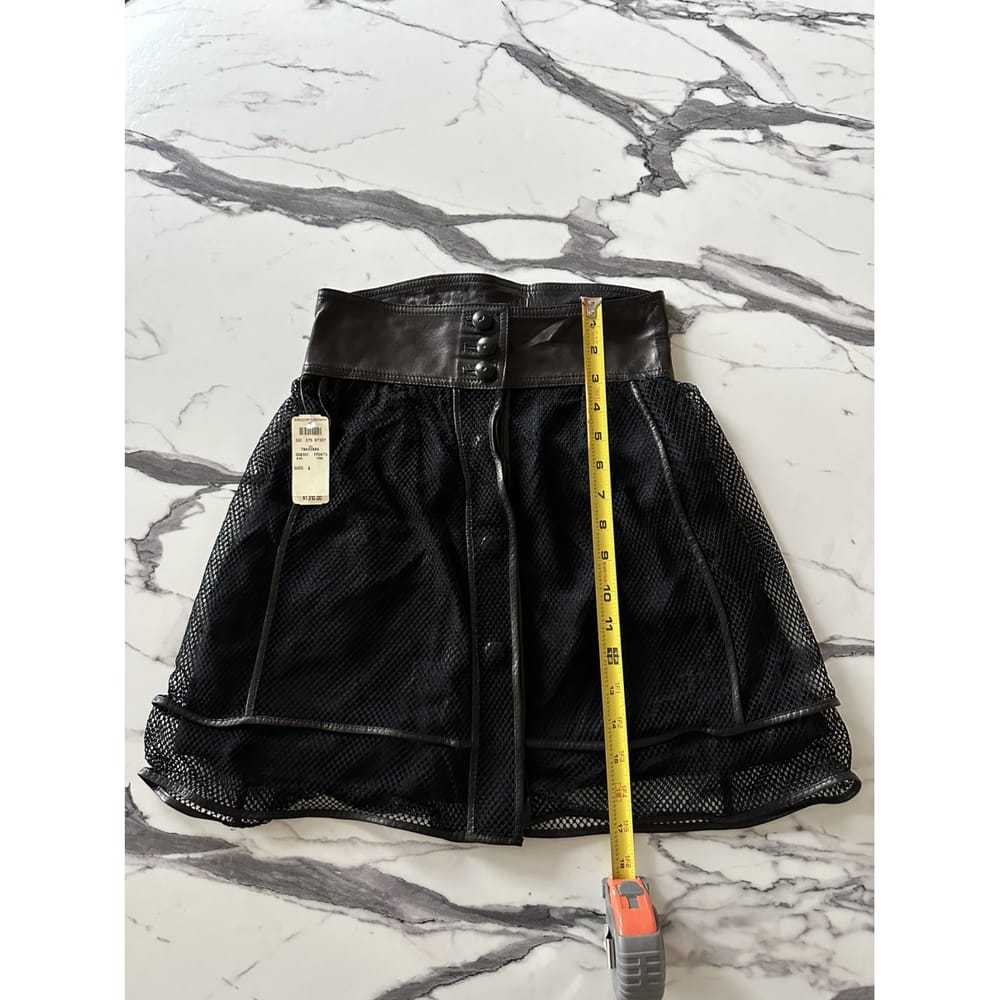 Fendi Leather mini skirt - image 2