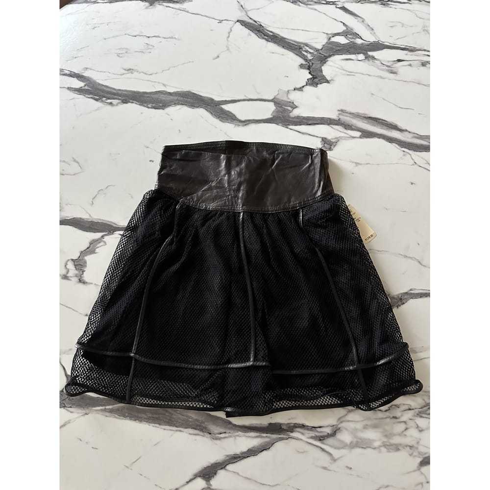 Fendi Leather mini skirt - image 6