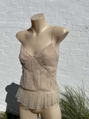 VTG Givenchy Underdressings Womens Camisole 36 Ivory 70s Coquette Femme  Lingerie