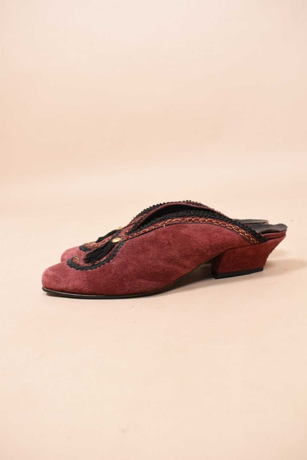 Red Suede Mules With Tassels, 8 - image 4