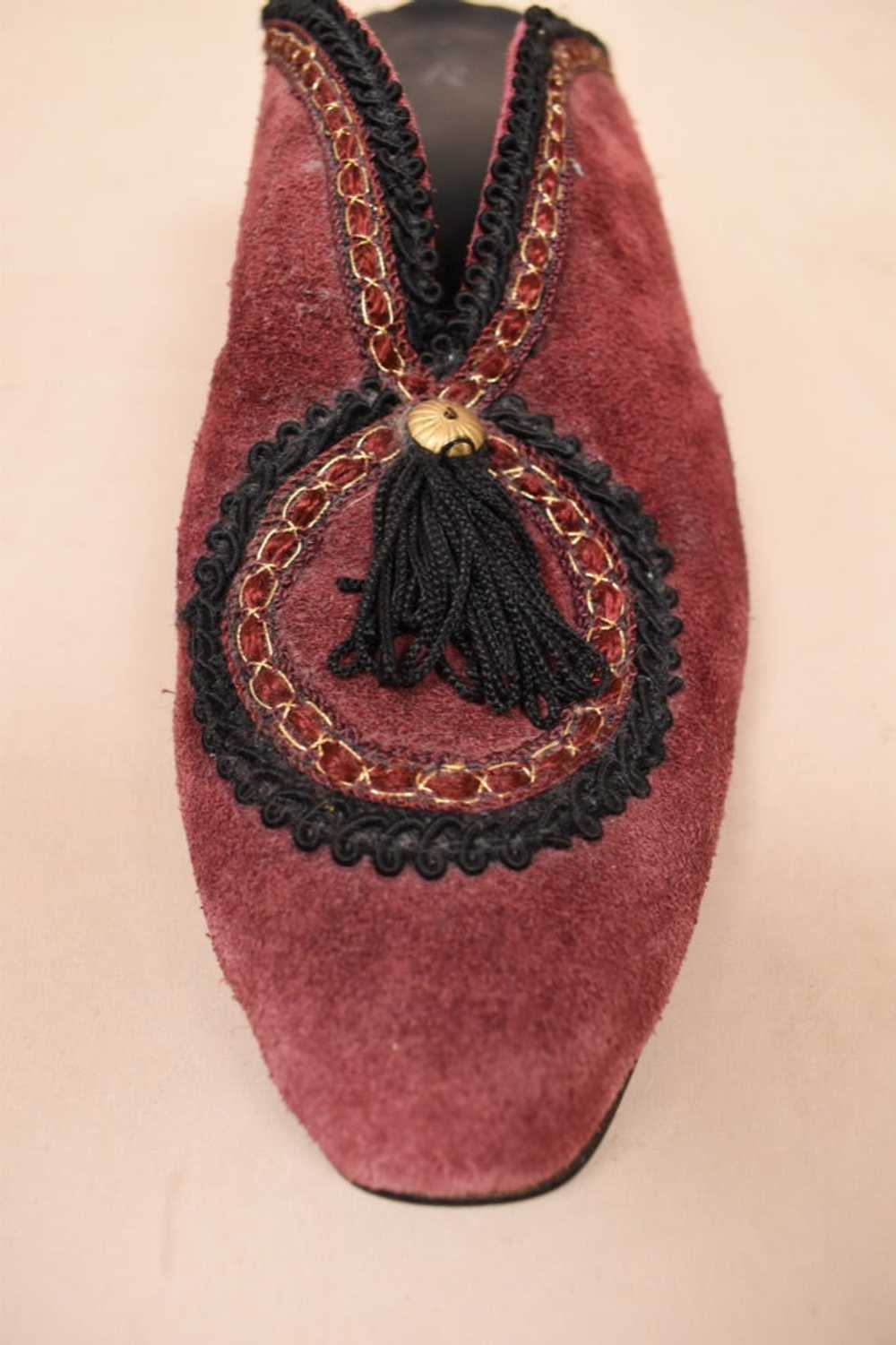 Red Suede Mules With Tassels, 8 - image 5