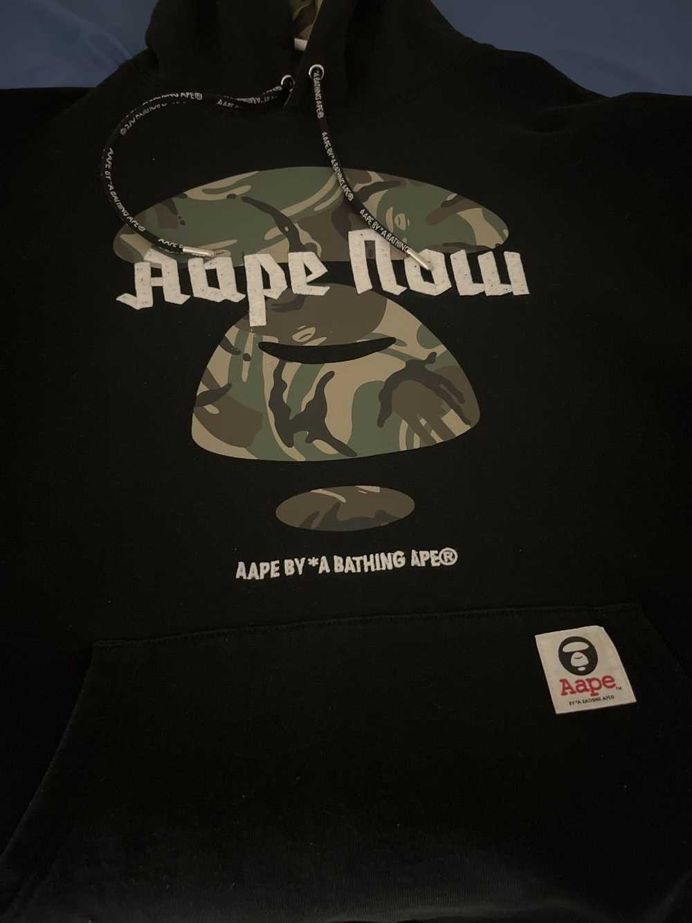 AAPE BY *A BATHING APE® logo-print cotton-blend hoodie – TOPDROP