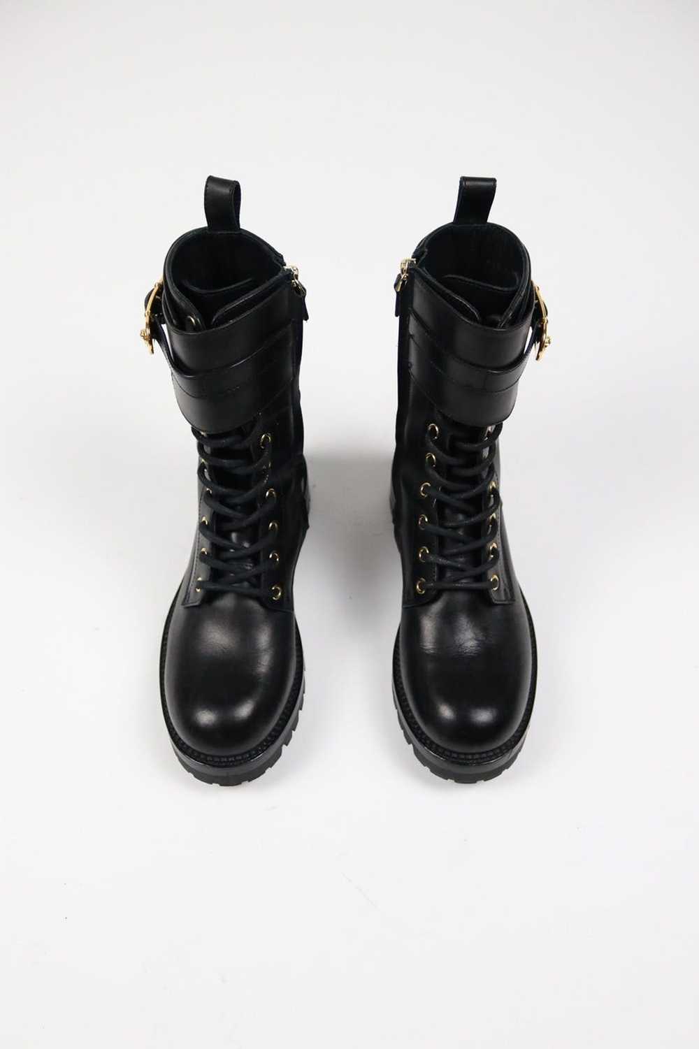 Versace Versace Safety Pin Leather Combat Lace Up… - image 11