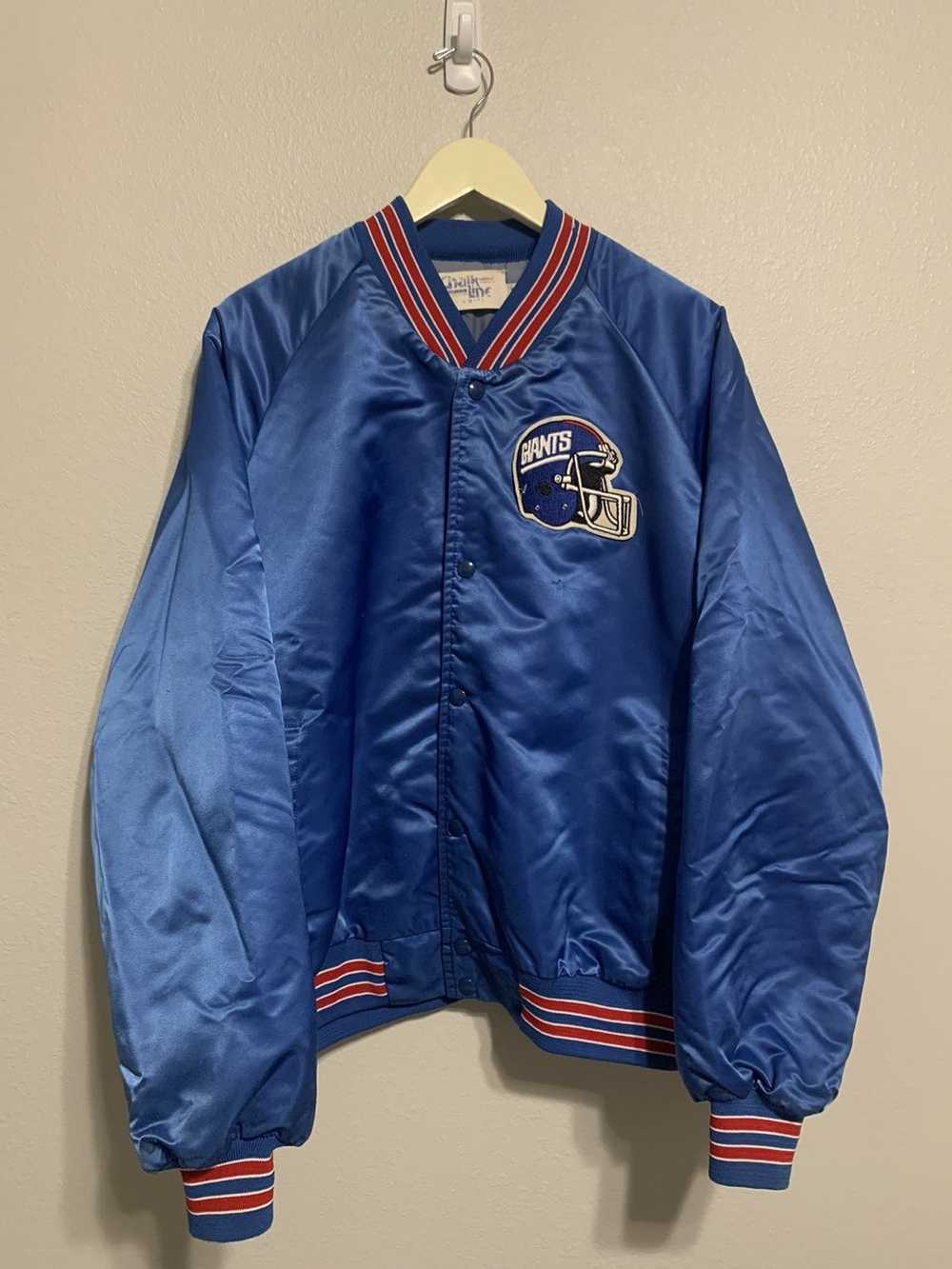 Vintage New York Giants Varsity Jacket Majestic Chalk Line Made USA Size  Medium M NFL Football Meadowlands NY Eli