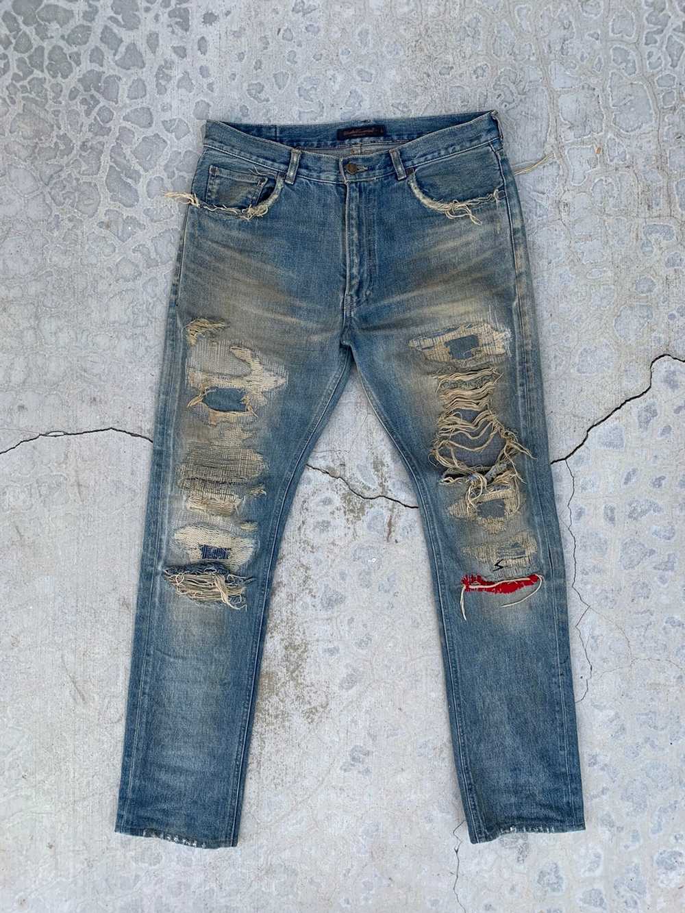 Undercover 04AW OG Red Yarn 68 Denim - image 1