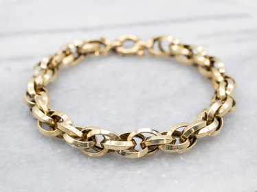 Woven 18-Karat Gold Chain Link Bracelet - image 1