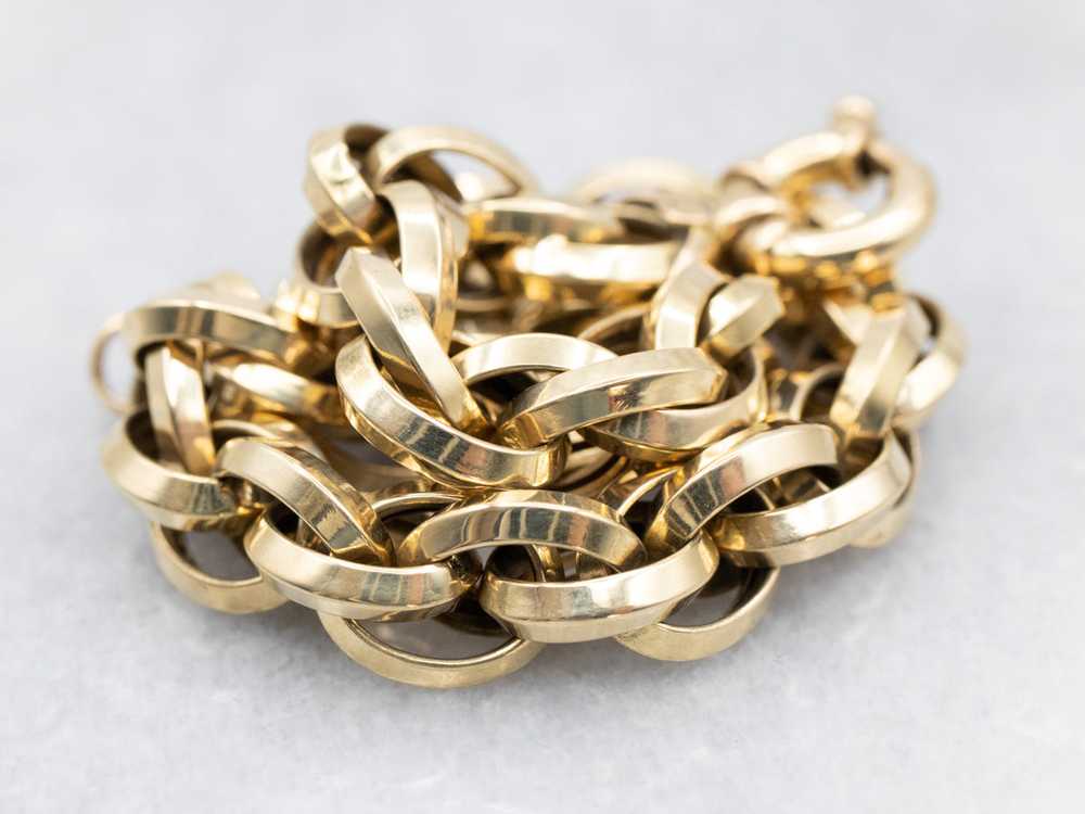 Woven 18-Karat Gold Chain Link Bracelet - image 2