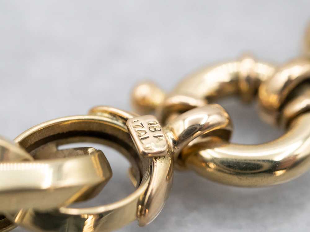 Woven 18-Karat Gold Chain Link Bracelet - image 3
