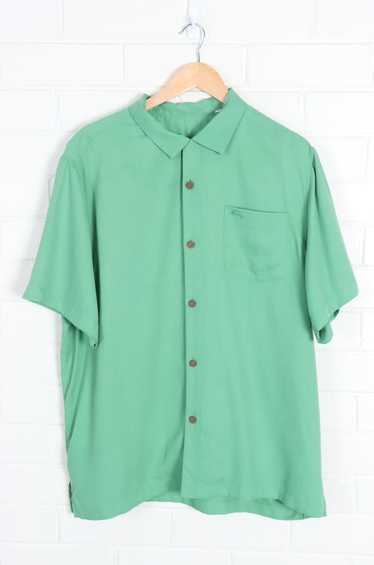 TOMMY BAHAMA Green Silk Short Sleeve Shirt (XL) - image 1
