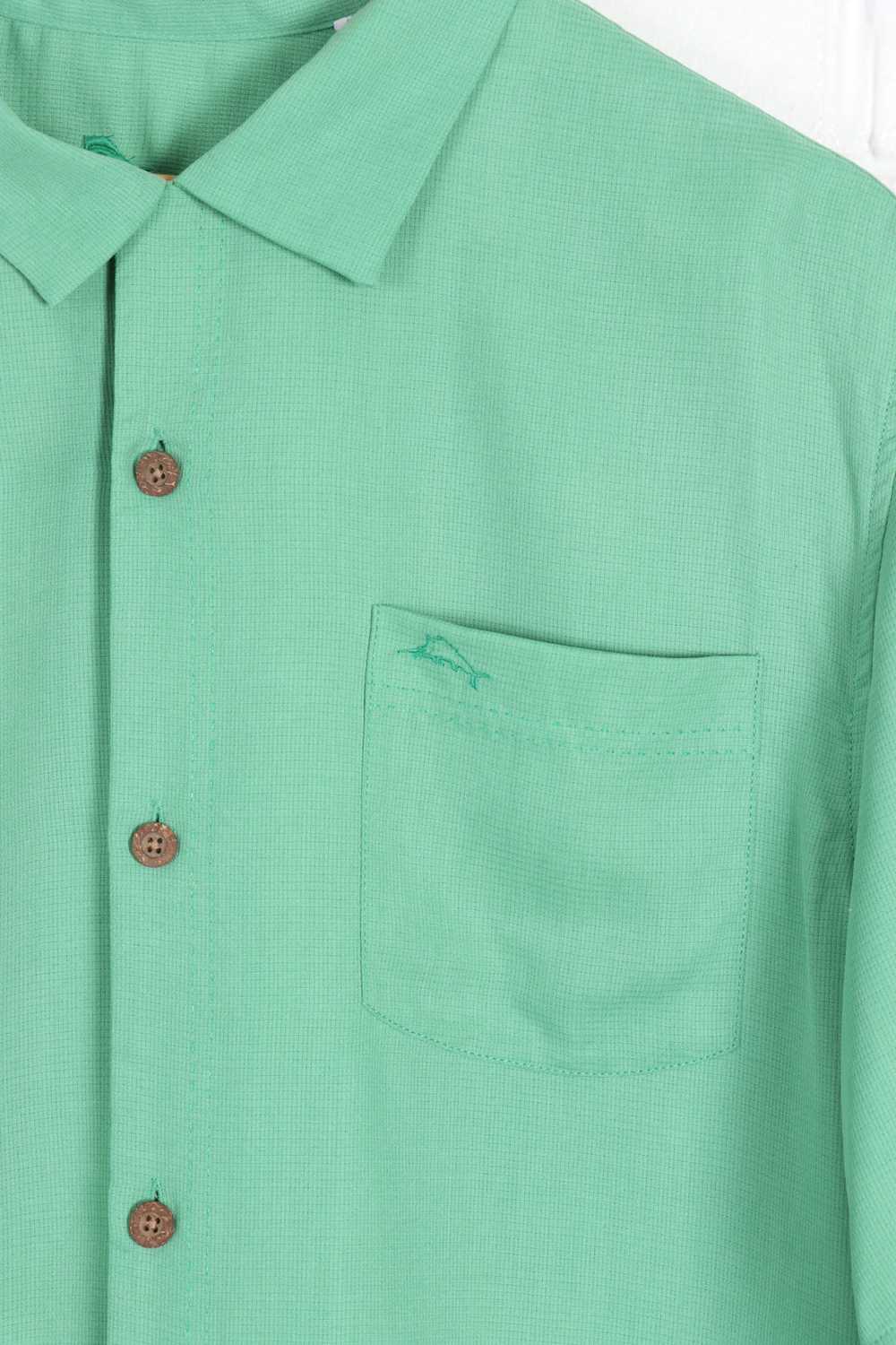 TOMMY BAHAMA Green Silk Short Sleeve Shirt (XL) - image 2