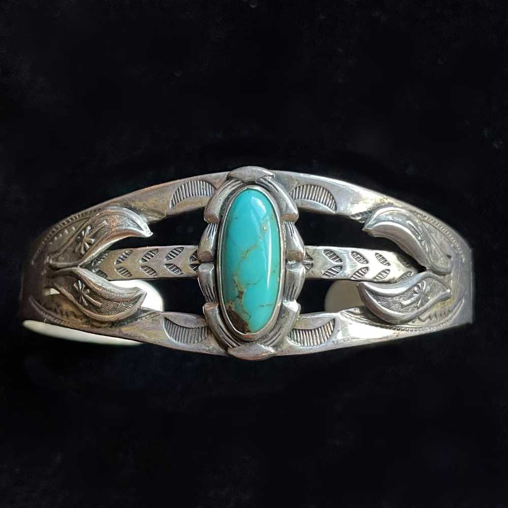 Vintage Sterling Bell Trading Fred Harvey Bracele… - image 1