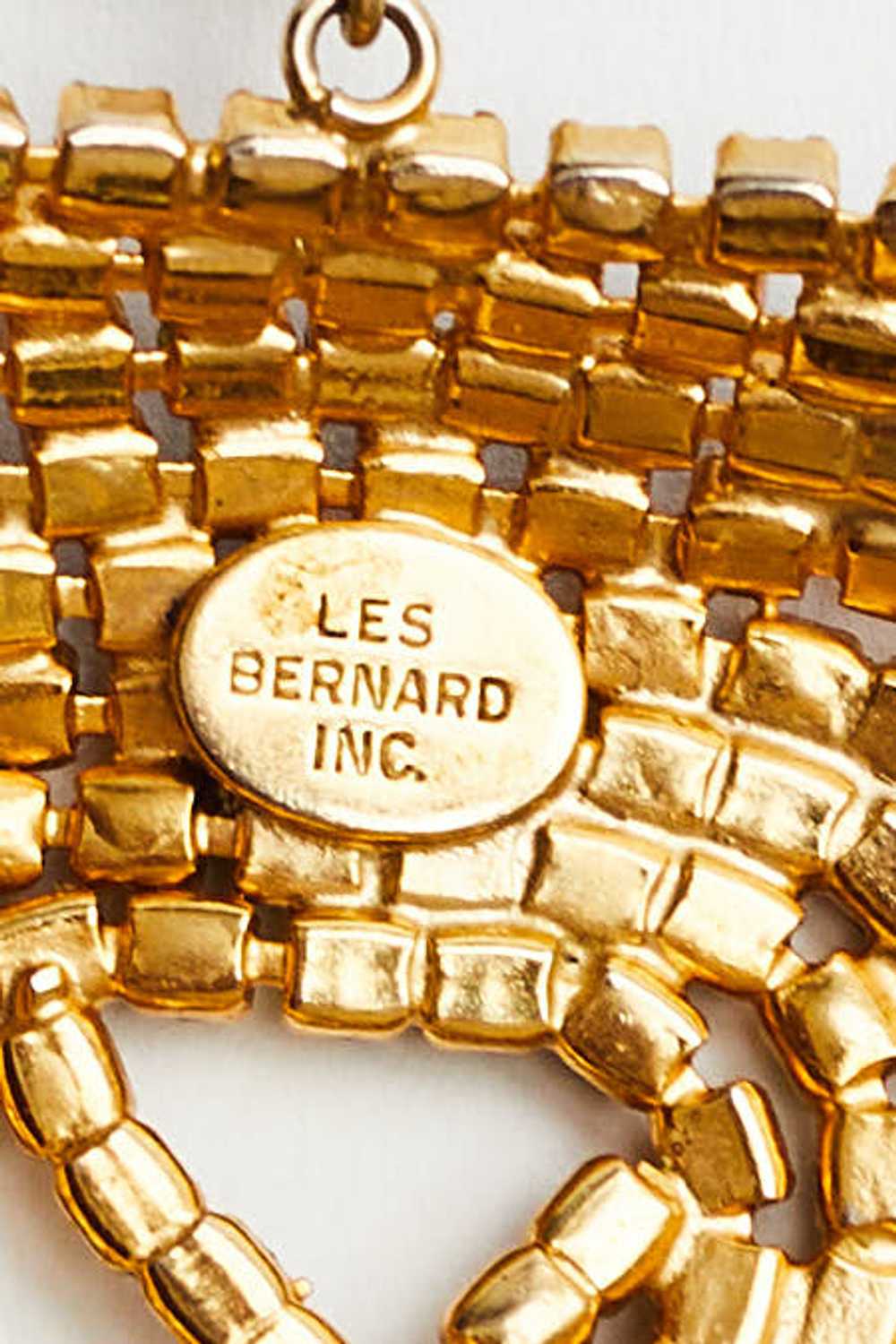 Les Bernard 70's crystal 'Y' pendant necklace - image 4