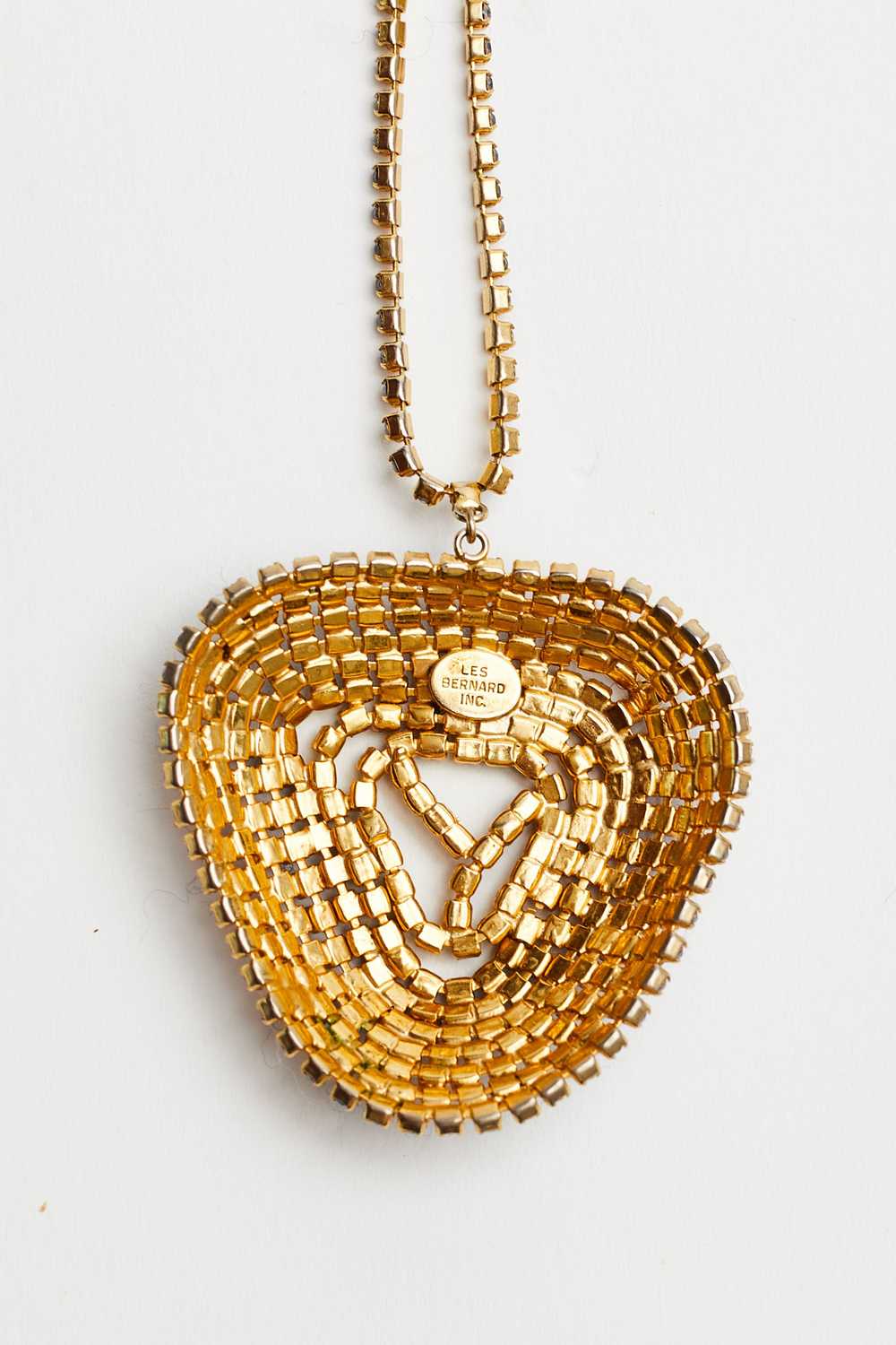 Les Bernard 70's crystal 'Y' pendant necklace - image 5