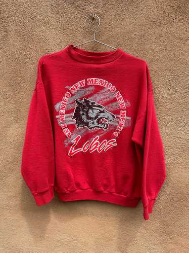 90's UNM Lobos Red Sweatshirt - Tulex Label - Larg