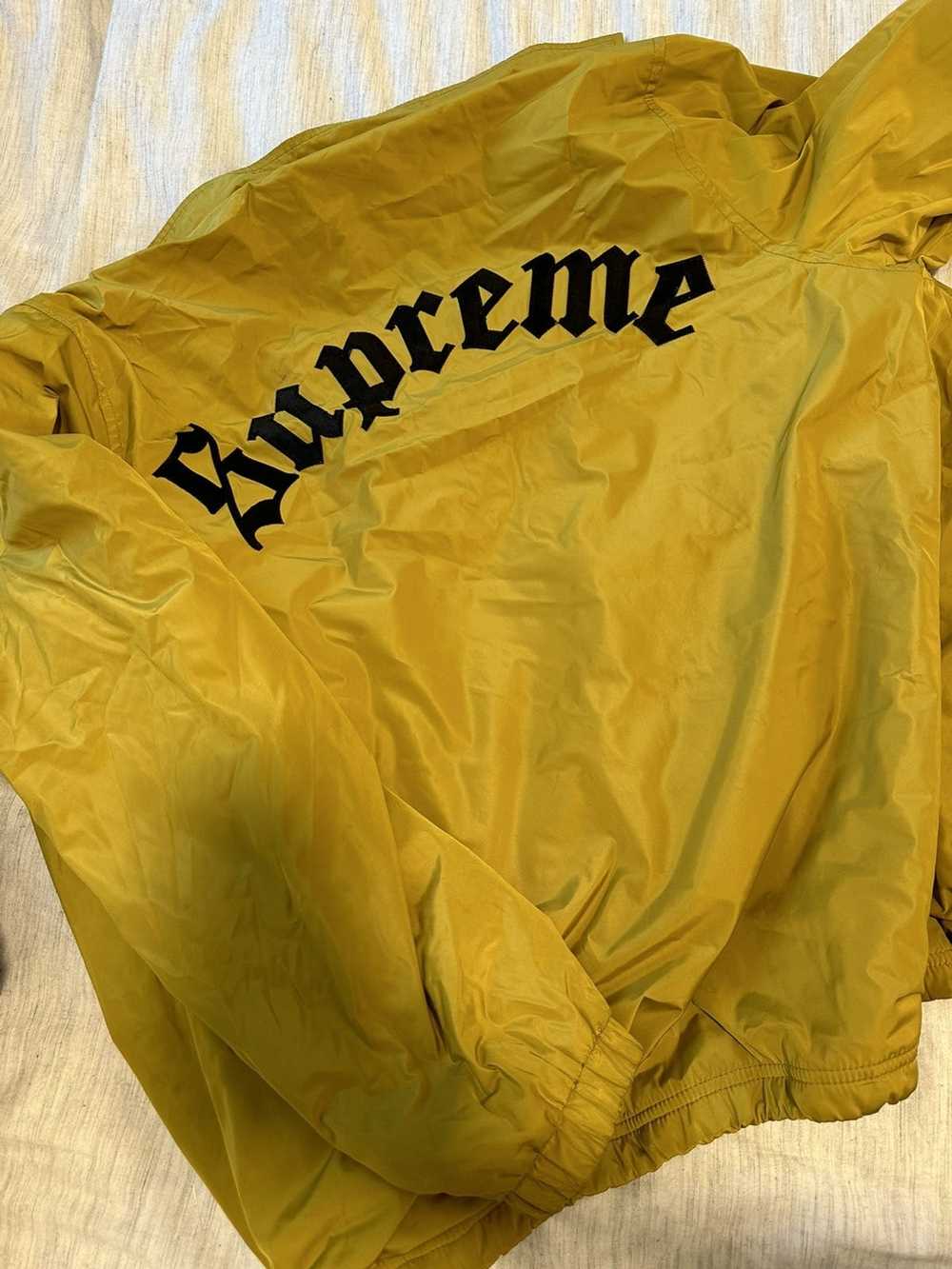 Supreme Old English Coaches Jacket FW16 Black Medium Rare