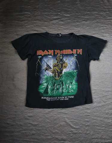 Iron Maiden Somewhere Back in Time - AOP all over print New Vintage Ba -  Vintage Band Shirts