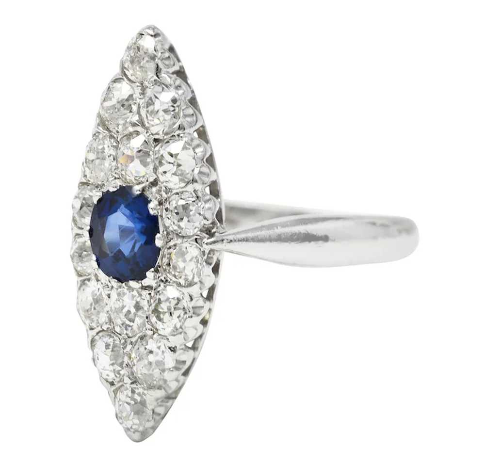 Edwardian 1.56 CTW Cushion Cut Sapphire Old Mine … - image 6