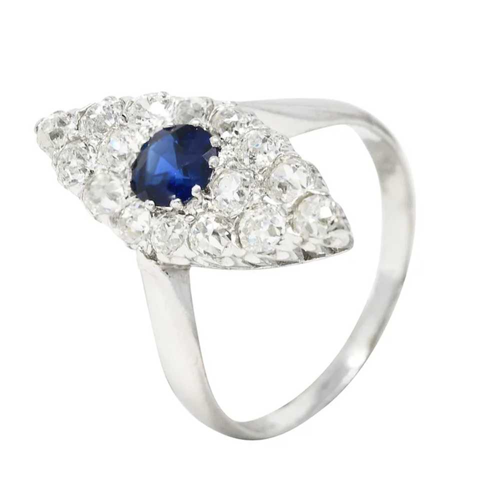 Edwardian 1.56 CTW Cushion Cut Sapphire Old Mine … - image 8