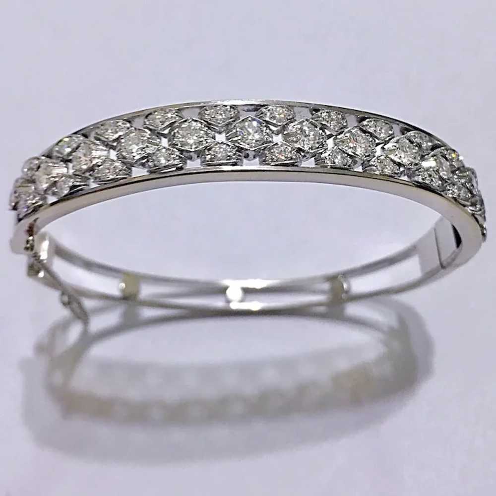 Antique Art Deco Diamond 14K White Gold Vintage B… - image 3