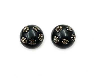 Chanel Black Enamel CC Stud Earrings – Jadore Couture
